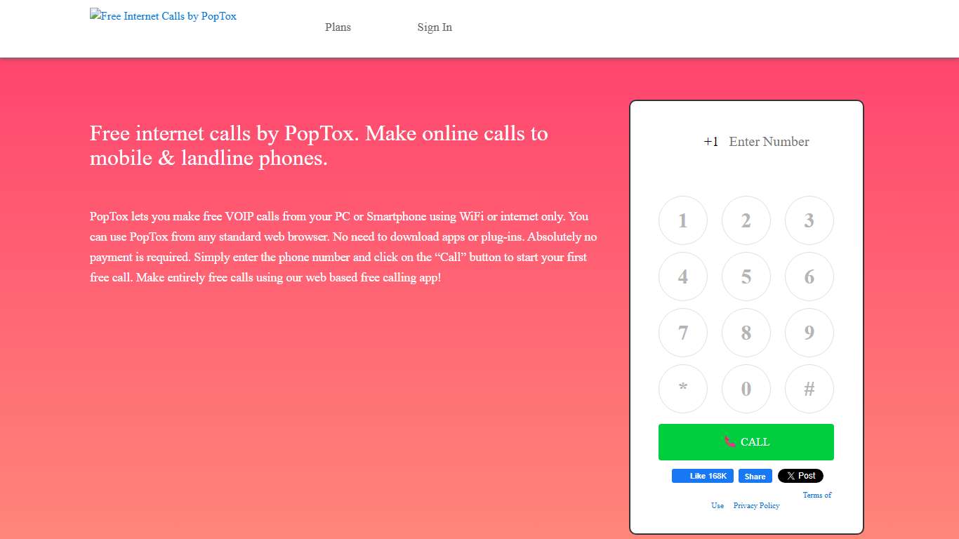 Free Internet Calls Free Online Calls PopTox